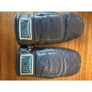 Conroy Everwarm Vintage Sta-Soft Leather Mittens Size Ladies Medium Navy Blue